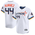 Blandc H.Astros #44 Yordan Alvarez Player White City Connect Limited Home Stitched Jerseys