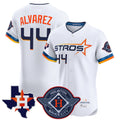 Blandc H.Astros #44 Yordan Alvarez Player White City Connect Texas Patch Vapor Premier Limited Elite Home Stitched Jerseys