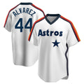 Blandc H.Astros #44 Yordan Alvarez Player White Cooperstown Collection T-shirt Stitched Jerseys
