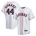 Blandc H.Astros #44 Yordan Alvarez Player White Home Game Stitched Jerseys
