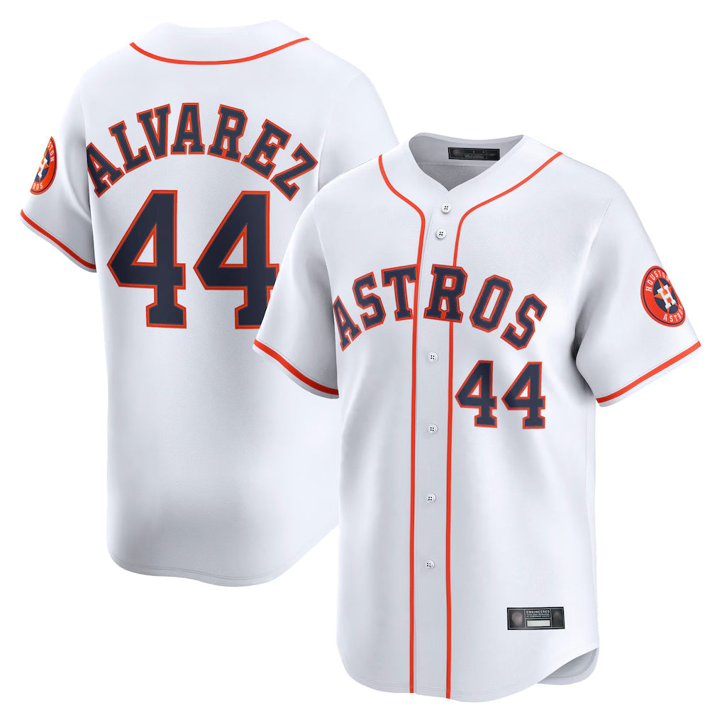 Blandc H.Astros #44 Yordan Alvarez Player White Home Limited Stitched Jerseys