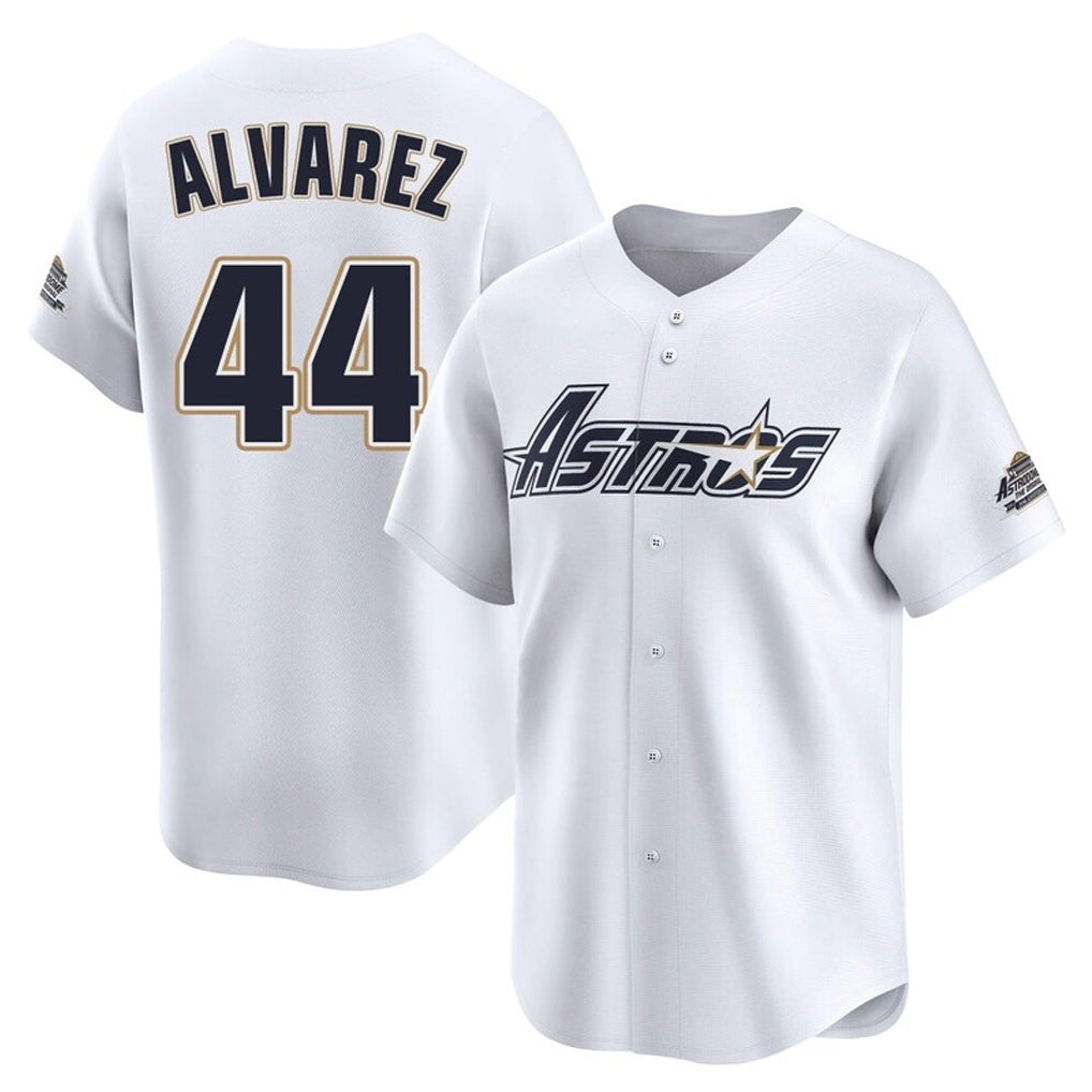 Blandc H.Astros #44 Yordan Alvarez Player White Throwback Cooperstown Collection Limited Stitched Jerseys