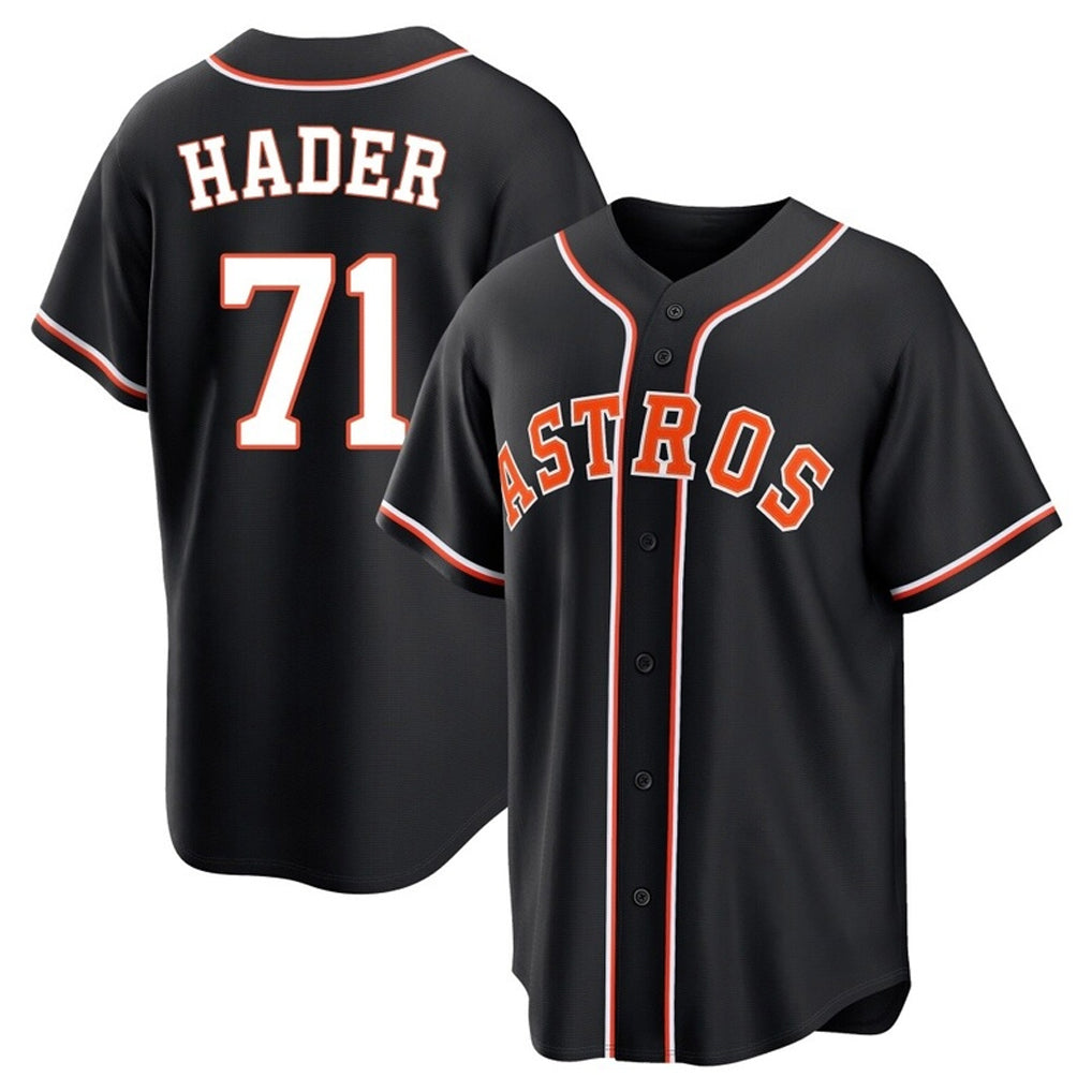 Blandc H.Astros #71 Josh Hader Player Black Fashion Out Home Game Stitched Jerseys