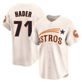 Blandc H.Astros #71 Josh Hader Player Cream Throwback Cooperstown Collection Limited Stitched Jerseys