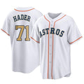 Blandc H.Astros #71 Josh Hader Player Gold Collection Game Home Stitched Jerseys