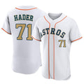 Blandc H.Astros #71 Josh Hader Player Gold Collection Limited Elite Home Stitched Jerseys