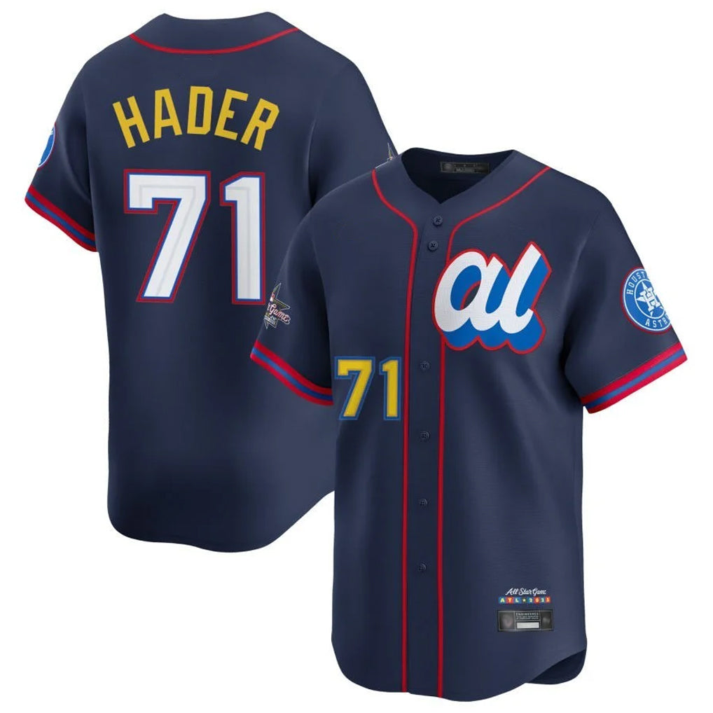 Blandc H.Astros #71 Josh Hader Player Navy American League All-Star Game Limited Stitched Jerseys