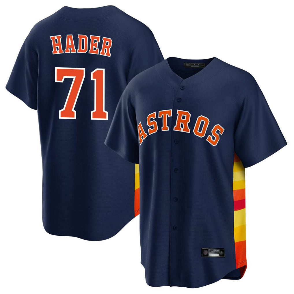 Blandc H.Astros #71 Josh Hader Player Navy Home Game Stitched Jerseys