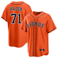 Blandc H.Astros #71 Josh Hader Player Orange Home Game Stitched Jerseys