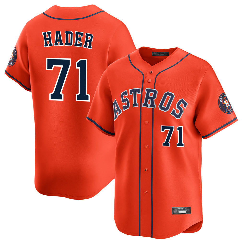 Blandc H.Astros #71 Josh Hader Player Orange Home Limited Stitched Jerseys