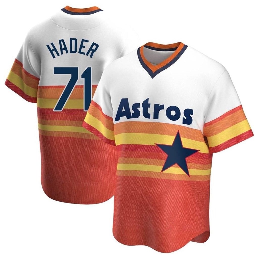 Blandc H.Astros #71 Josh Hader Player Rainbow Cooperstown Collection T-shirt Stitched Jerseys