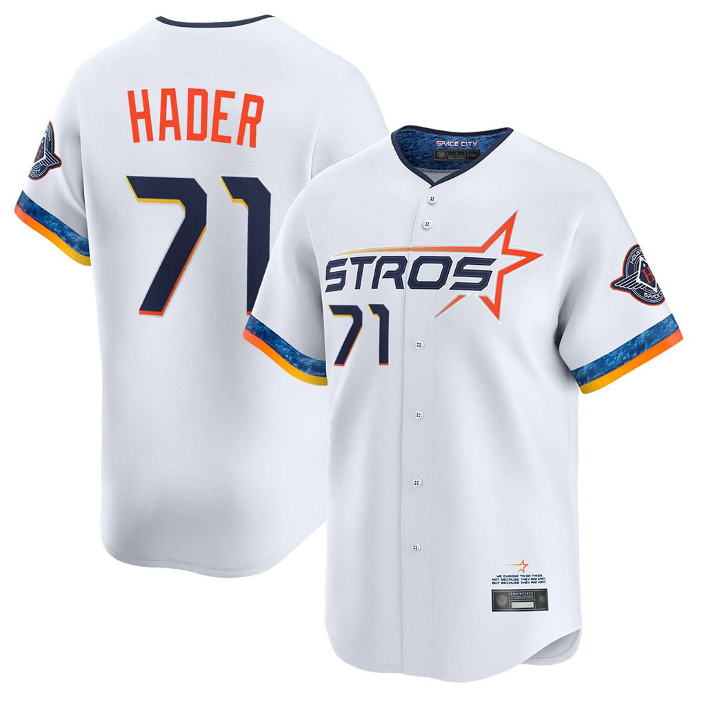 Blandc H.Astros #71 Josh Hader Player White City Connect Limited Home Stitched Jerseys