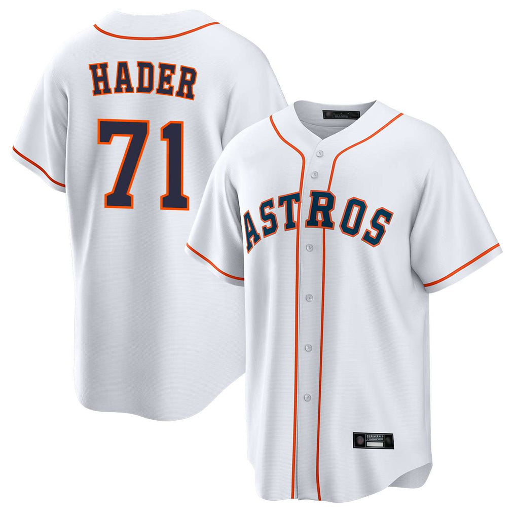 Blandc H.Astros #71 Josh Hader Player White Home Game Stitched Jerseys