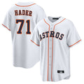 Blandc H.Astros #71 Josh Hader Player White Home Game Stitched Jerseys