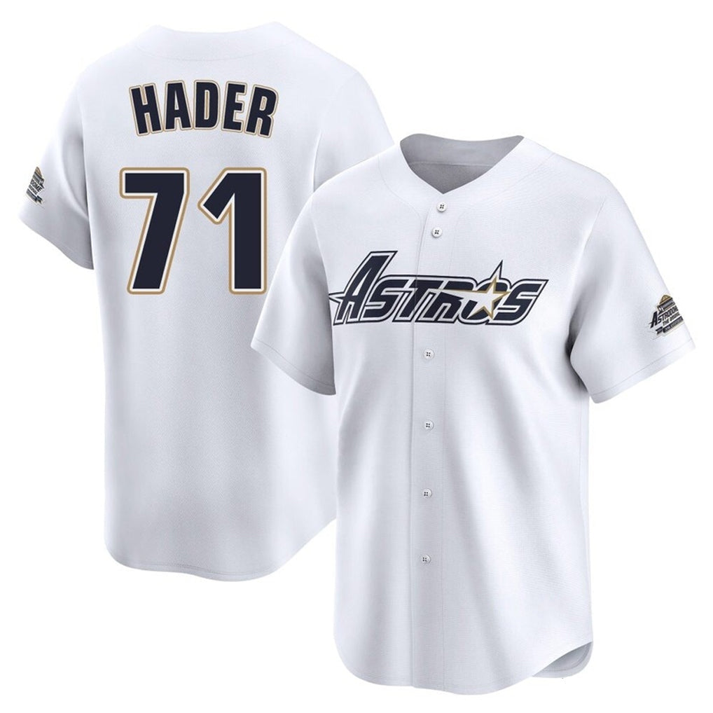 Blandc H.Astros #71 Josh Hader Player White Throwback Cooperstown Collection Limited Stitched Jerseys