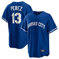 Blandc KC.Royals #13 Salvador Perez Player Royal Game Home Stitched Jerseys