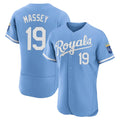 Blandc KC.Royals #19 Michael Massey Player Light Blue Alt Limited Elite Home Stitched Jerseys