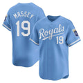Blandc KC.Royals #19 Michael Massey Player Light Blue Alt Limited Home Stitched Jerseys