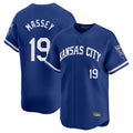 Blandc KC.Royals #19 Michael Massey Player Royal Limited Home Stitched Jerseys