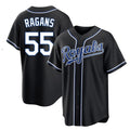 Blandc KC.Royals #55 Cole Ragans Player Black Carbon Fashion Home Game Stitched Jerseys