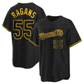 Blandc KC.Royals #55 Cole Ragans Player Black Snake Skin City Game Stitched Jerseys