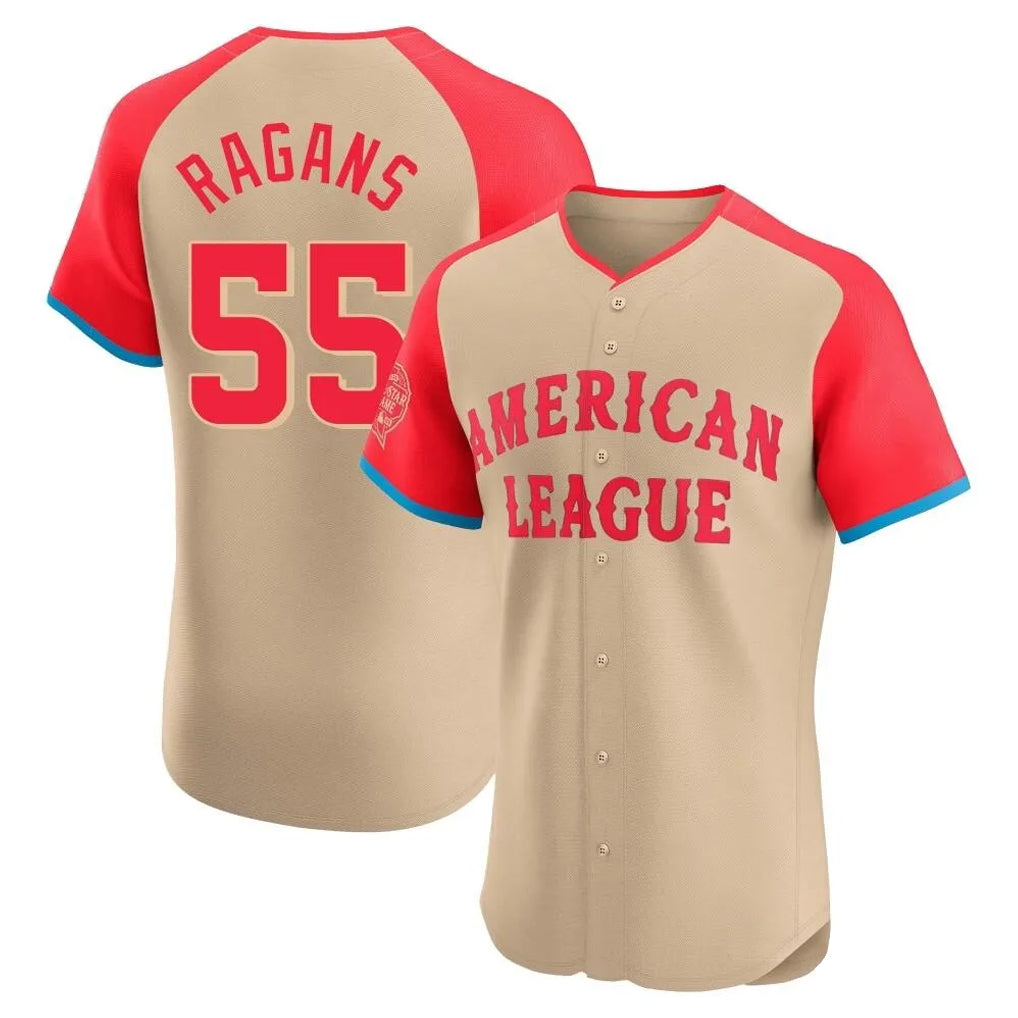 Blandc KC.Royals #55 Cole Ragans Player Cream American League All-Star Limited Elite Home Stitched Jerseys