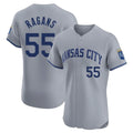 Blandc KC.Royals #55 Cole Ragans Player Gray Limited Elite Home Stitched Jerseys