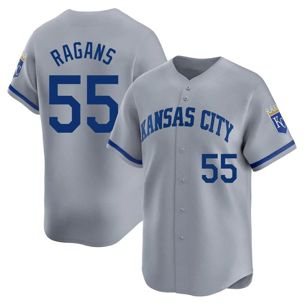 Blandc KC.Royals #55 Cole Ragans Player Gray Limited Home Stitched Jerseys