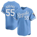 Blandc KC.Royals #55 Cole Ragans Player Light Blue Alt Limited Home Stitched Jerseys