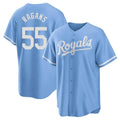 Blandc KC.Royals #55 Cole Ragans Player Light Blue Home Game Stitched Jerseys