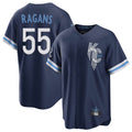Blandc KC.Royals #55 Cole Ragans Player Navy City Connect Home Game Stitched Jerseys