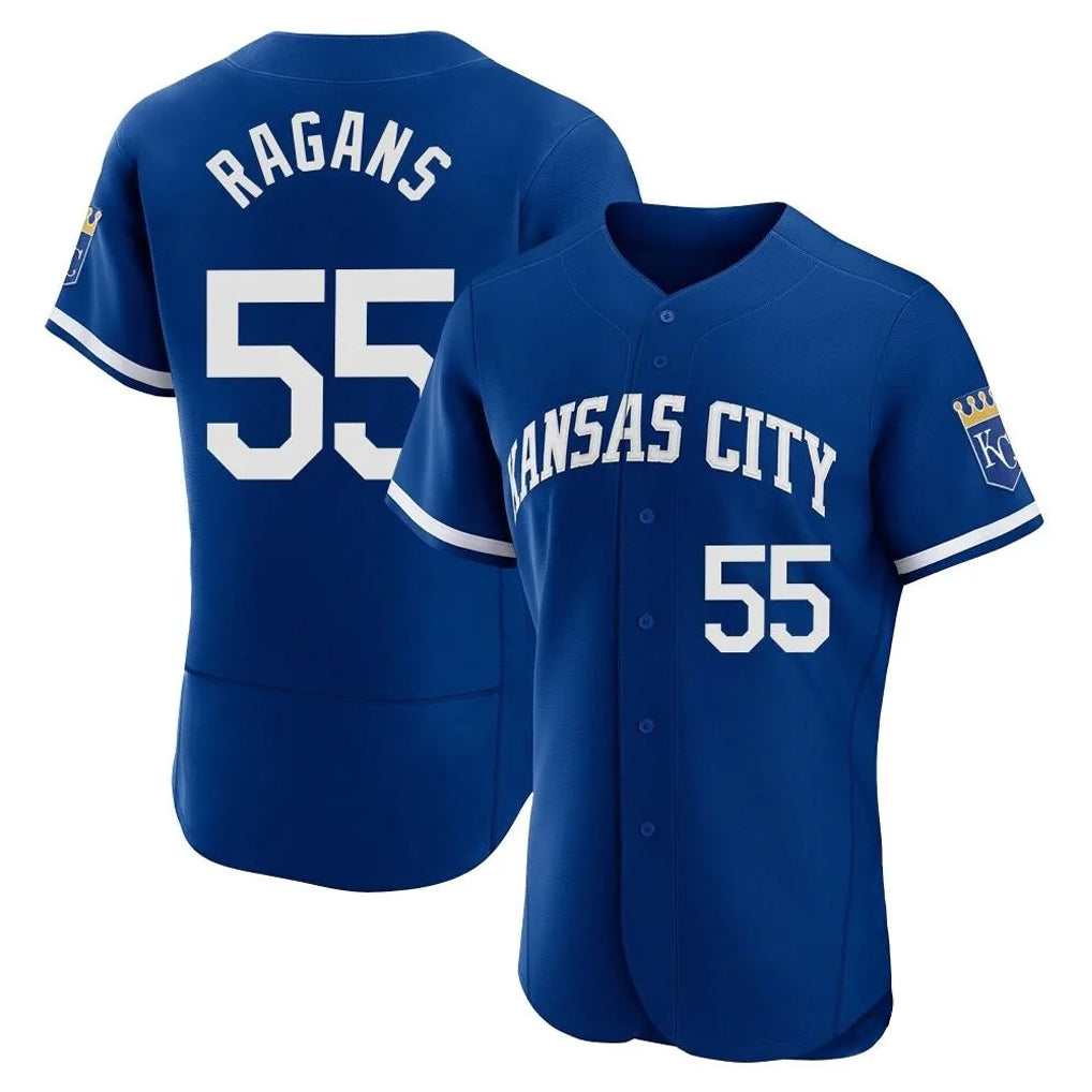 Blandc KC.Royals #55 Cole Ragans Player Royal City Connect Limited Elite Home Game Stitched Jerseys