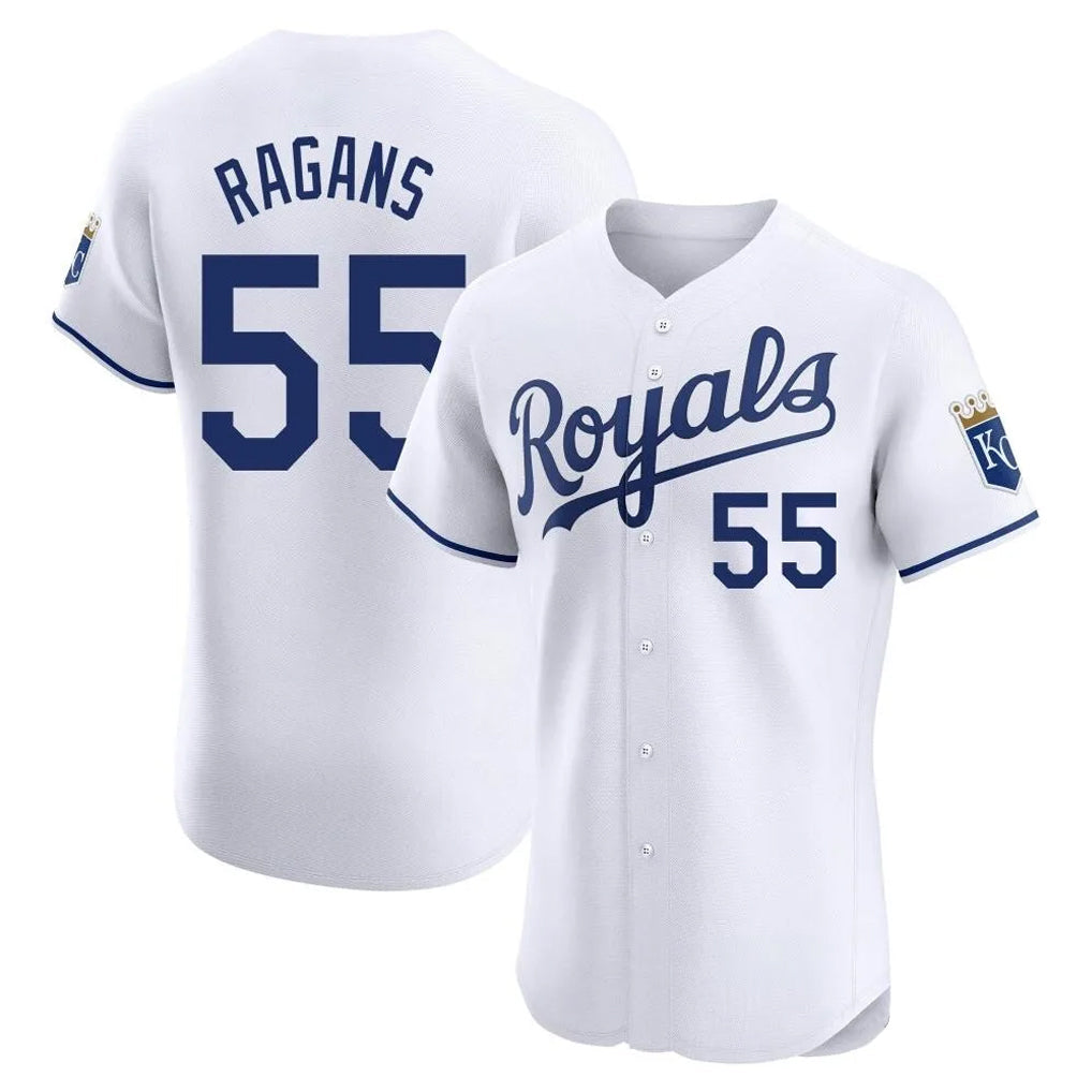 Blandc KC.Royals #55 Cole Ragans Player White Alt Limited Elite Home Stitched Jerseys