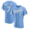 Blandc KC.Royals #7 Bobby Witt Jr. Player Light Blue Alt Limited Elite Home Stitched Jerseys