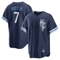Blandc KC.Royals #7 Bobby Witt Jr. Player Navy City Connect Home Game Stitched Jerseys