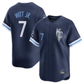 Blandc KC.Royals #7 Bobby Witt Jr. Player Navy City Connect Limited Home Stitched Jerseys