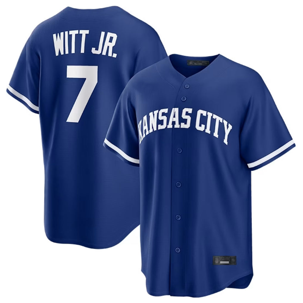 Blandc KC.Royals #7 Bobby Witt Jr. Player Royal Game Home Stitched Jerseys