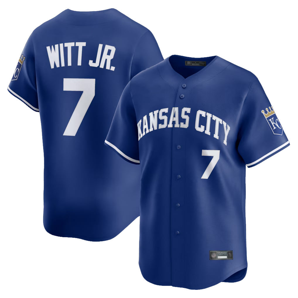 Blandc KC.Royals #7 Bobby Witt Jr. Player Royal Limited Home Stitched Jerseys