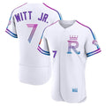 Blandc KC.Royals #7 Bobby Witt Jr. Player White 2026 City Connect Limited Elite Home Stitched Jerseys