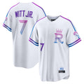 Blandc KC.Royals #7 Bobby Witt Jr. Player White 2026 City Connect Limited Home Stitched Jerseys
