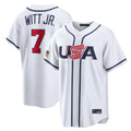 Blandc KC.Royals #7 Bobby Witt Jr. Player White USA 2026 World Classic Game Stitched Jerseys