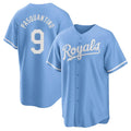 Blandc KC.Royals #9 Vinnie Pasquantino Player Light Blue Home Game Stitched Jerseys