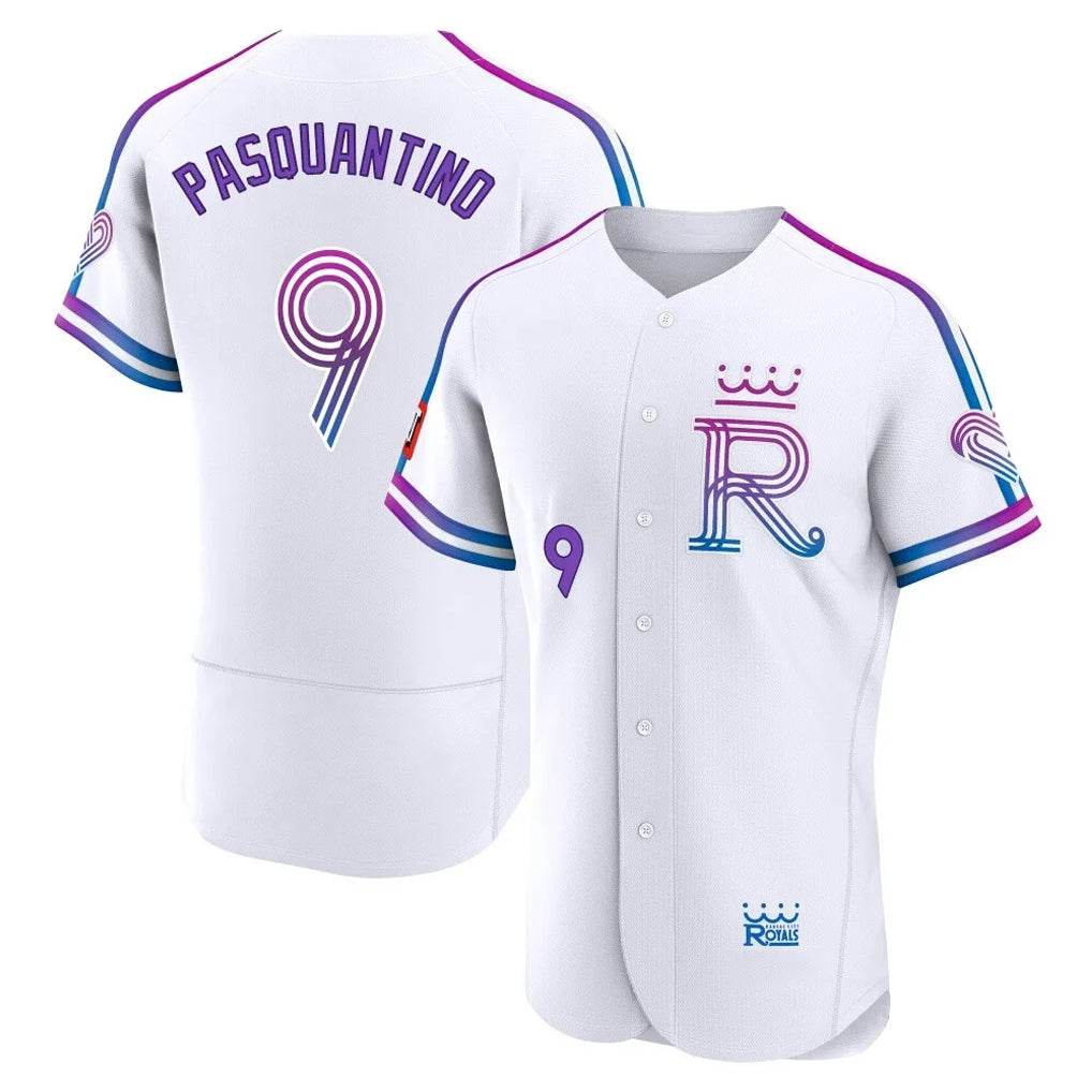 Blandc KC.Royals #9 Vinnie Pasquantino Player White 2026 City Connect Limited Elite Home Stitched Jerseys