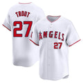 Blandc LA.Angels #27 Mike Trout Player White Limited Home Stitched Jerseys