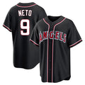 Blandc LA.Angels #9 Zach Neto Player Black Fashion Out Home Game Stitched Jerseys