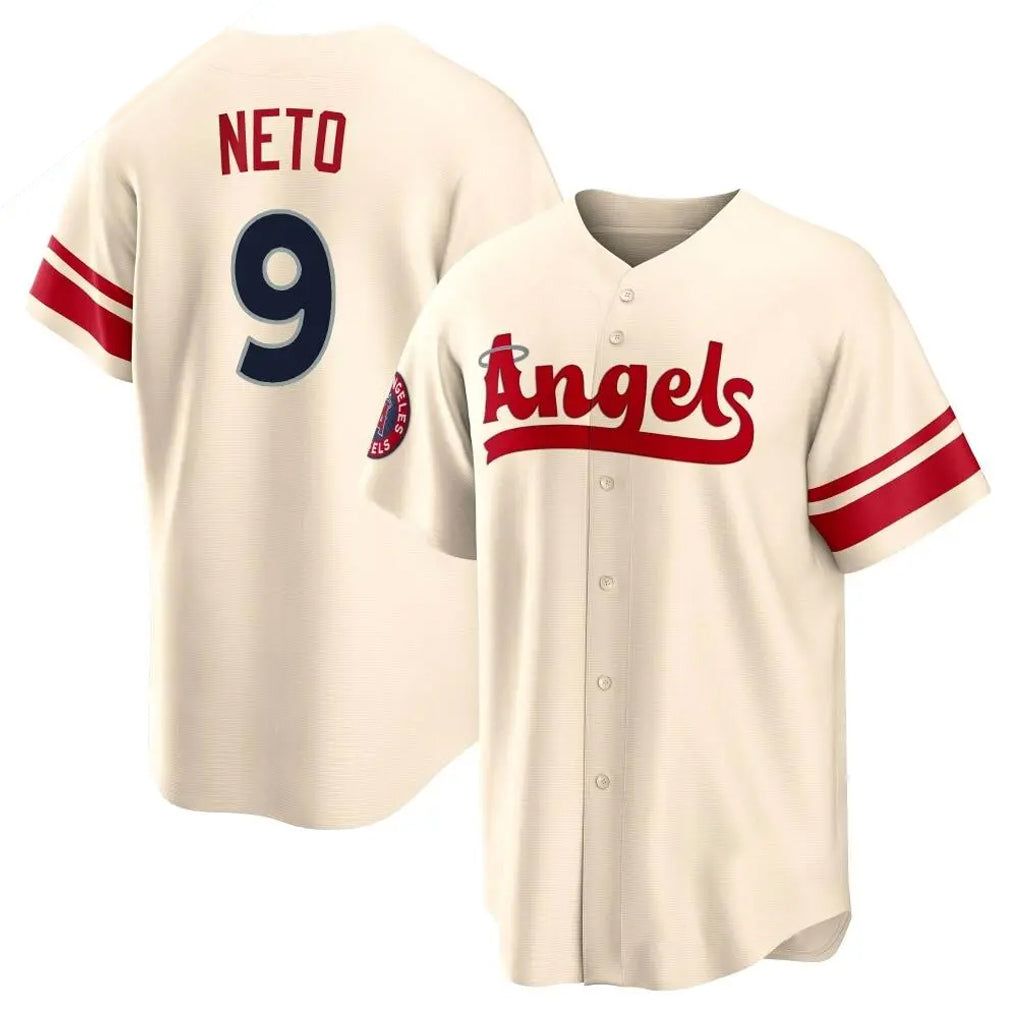 Blandc LA.Angels #9 Zach Neto Player Cream City Connect Home Stitched Jerseys