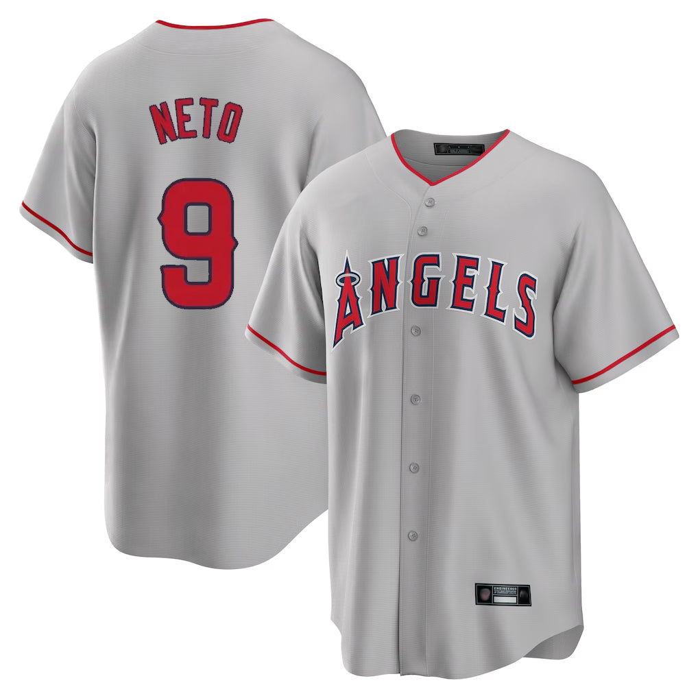 Blandc LA.Angels #9 Zach Neto Player Gray Home Game Stitched Jerseys