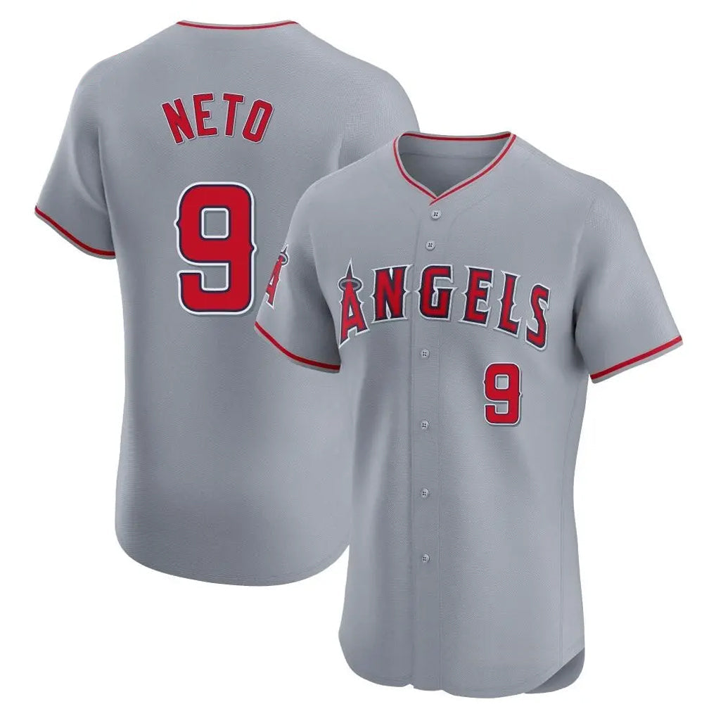 Blandc LA.Angels #9 Zach Neto Player Gray Home Limited Elite Stitched Jerseys