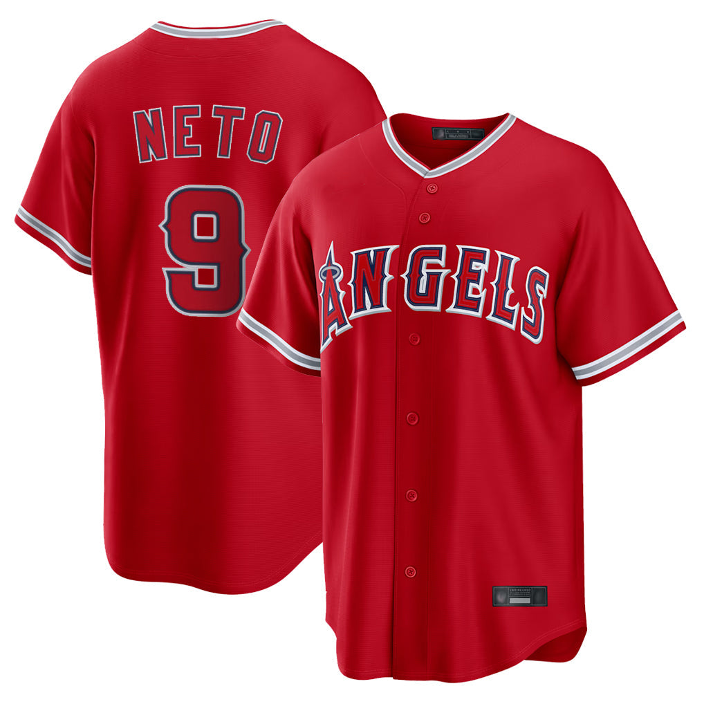 Blandc LA.Angels #9 Zach Neto Player Red Home Game Stitched Jerseys