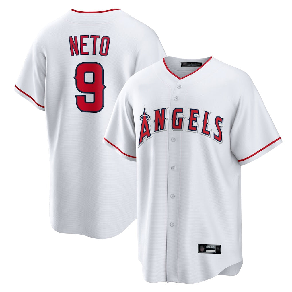 Blandc LA.Angels #9 Zach Neto Player White Home Game Stitched Jerseys